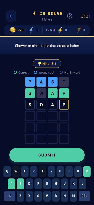 ClueBreaker CB Solve mini-game